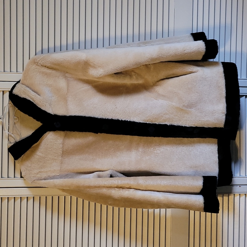 Lamb fur & suede reversible coat